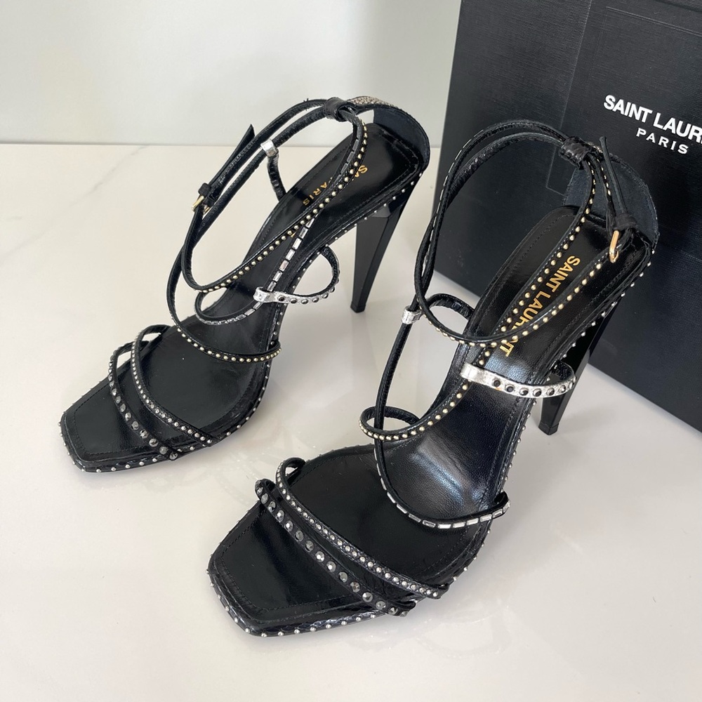 AUTHENTIC SAINT LAURENT STUDDED HEELS - Picture 11 of 11